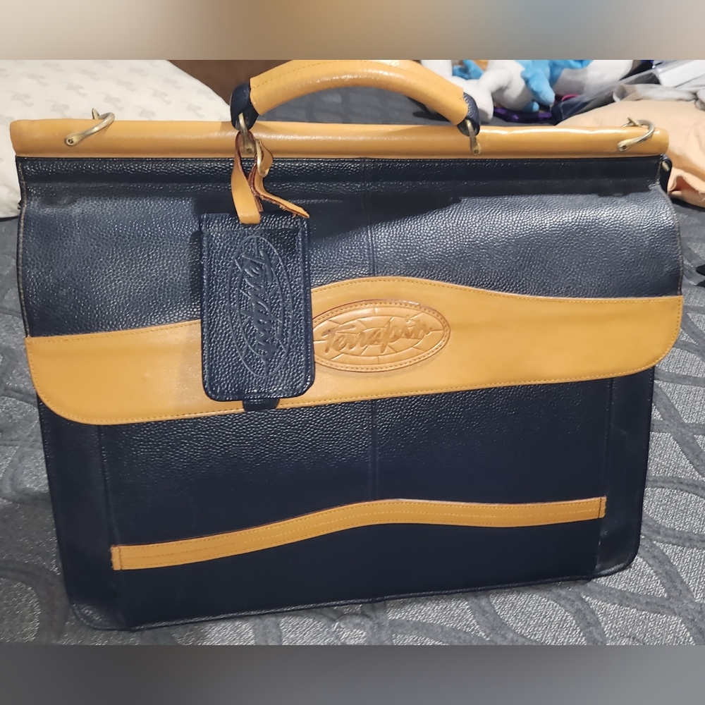 VINTAGE TERRAPIN Large Briefcase with Shoulder strap 17" X 15"